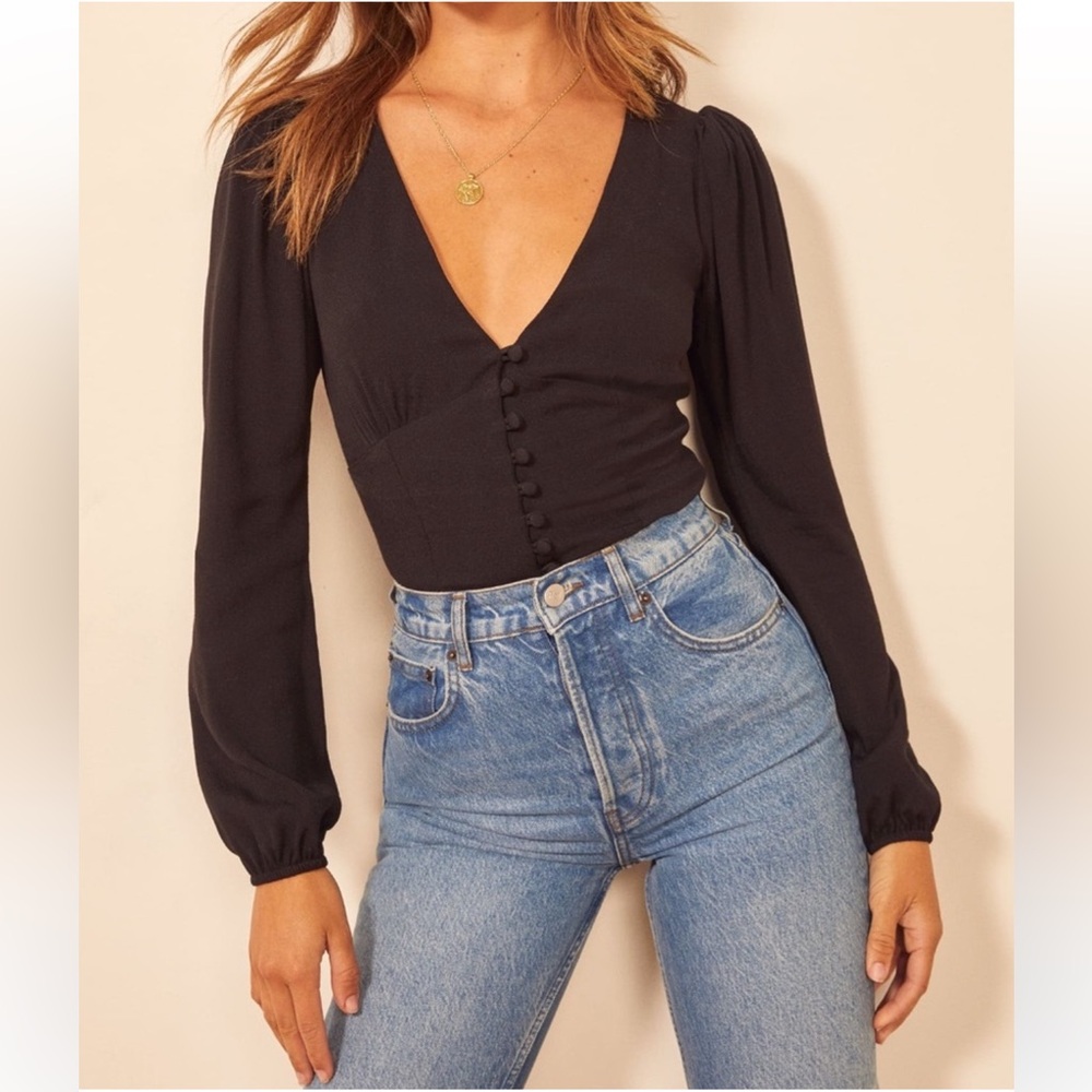 Reformation Nell Top In Black (US L)